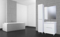 Зеркало со шкафом Bellezza Андрэа 80 4619013002077 L Бежевое МДФ / ЛДСП, стекло