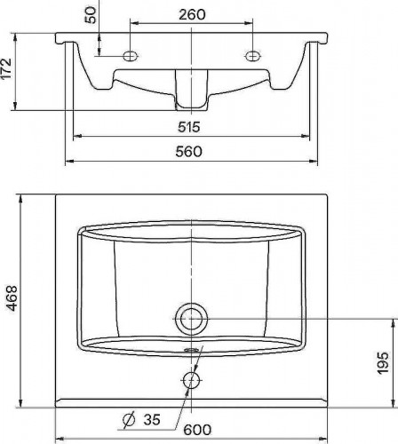 Раковина Onika Santek Элина 60 1WH501606 Белая