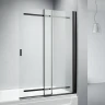 Шторка на ванну Veconi Palau PL-88B 100 PL88B-100-01-C8 профиль цвет Черный матовый стекло прозрачное