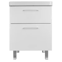 Тумба с раковиной Azario Ника 60 CS00082788 цвет Белый глянцевый