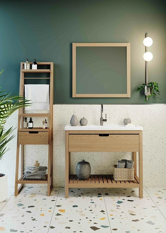 Шкаф пенал Creto Provence 46 9-1050WF Wood массив дерева