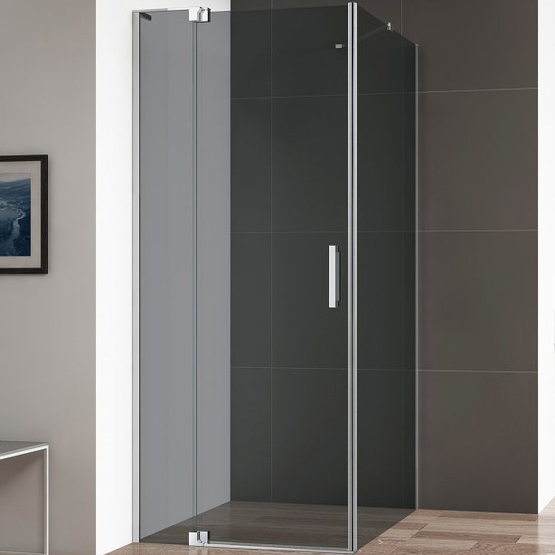 Душевой уголок Cezares Slider 110x100 SLIDER-AH-1-100-100/110-GRIGIO-Cr профиль Хром стекло тонированное
