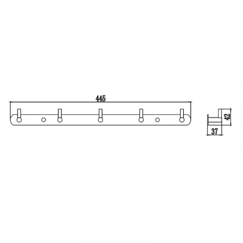 Вешалка для полотенец Savol S-007215H цвет Черный