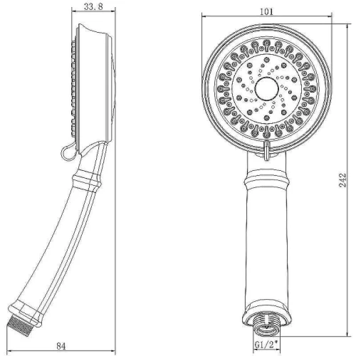 Ручной душ Lemark LM8118C Хром