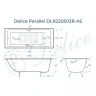 Чугунная ванна Delice Parallel 150x70 DLR220503R-AS с ручками с антискользящим покрытием