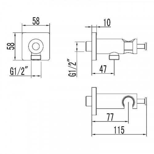 Шланговое подключение Lemark LM3785BL Черное