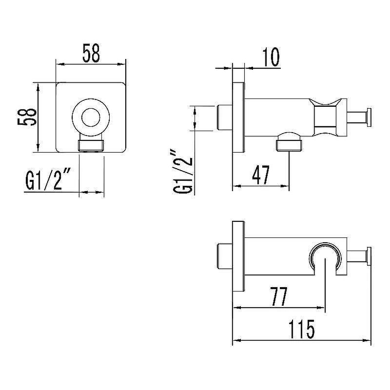 Шланговое подключение Lemark LM3785BL Черное