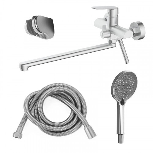 Смеситель для ванны Azario Alanti AZ-K1732BN универсальный цвет Сатин