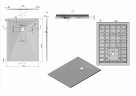 Душевой поддон из искусственного камня Vincea 120x90 VST-4SR9012G+Vsph-D132 Серый