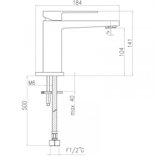 Смеситель для раковины Webert Pegaso PE830102015 Хром