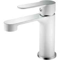 Смеситель для раковины Haiba HB10557-8 Белый Хром