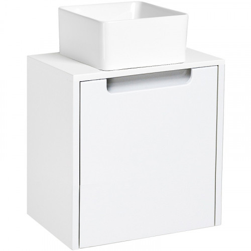 Тумба под раковину Runo Бари Микра 40 00-00001975 подвесная Белая МДФ / ЛДСП