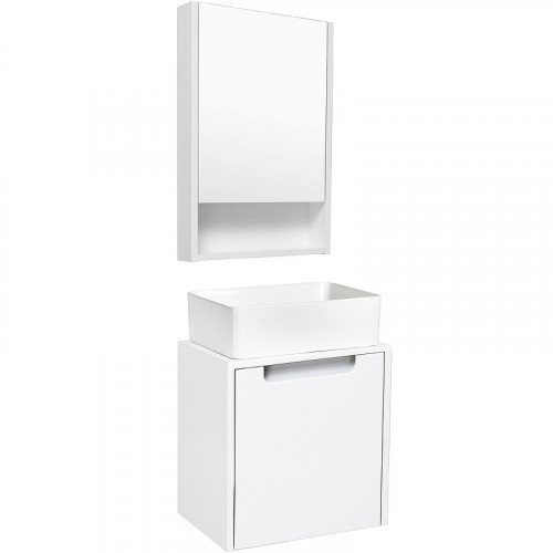Тумба под раковину Runo Бари Микра 40 00-00001975 подвесная Белая МДФ / ЛДСП