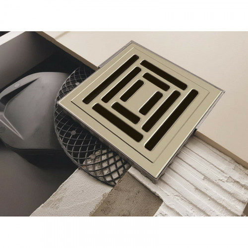 Душевой трап Berges Platz Uno 150x150 090170 с решеткой Хром матовый