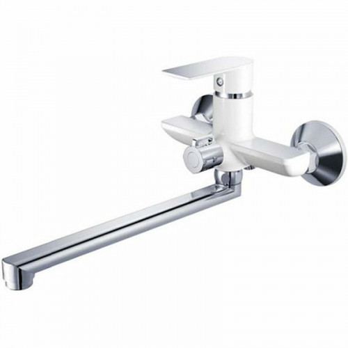 Смеситель для ванны Haiba HB22505-8 универсальный Белый Хром на стену