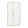 Душевой уголок Black&White S1150-9090G 90x90 11509090G профиль брашированное золото стекло прозрачное