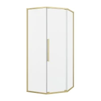 Душевой уголок Black&White S1150-9090G 90x90 11509090G профиль брашированное золото стекло прозрачное