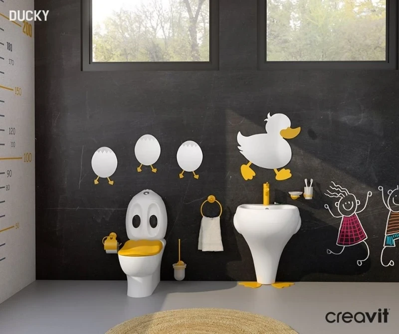 Унитаз компакт Creavit Ducky DC360-11CB00E-0000 Белый без бачка и сиденья фарфор напольный