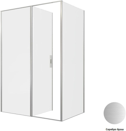 Душевой уголок Allen Brau Priority 140x90 3.31035.BA+3.31044.BA цвет профиля Серебро браш стекло прозрачное
