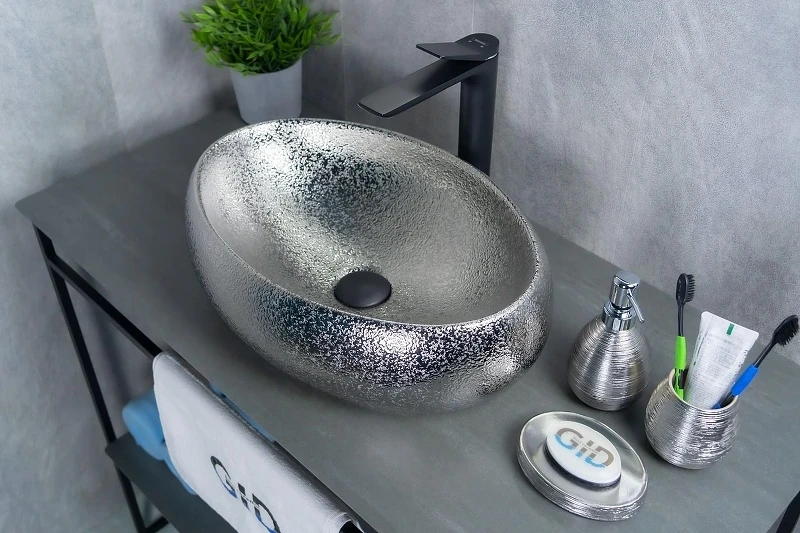 Раковина-чаша Gid Lago 48 9030s 52235 цвет Хром