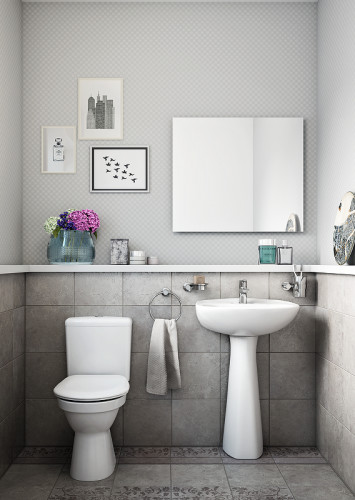 Раковина Vitra Normus 55 9600B003-7650 Белая фарфор подвесная