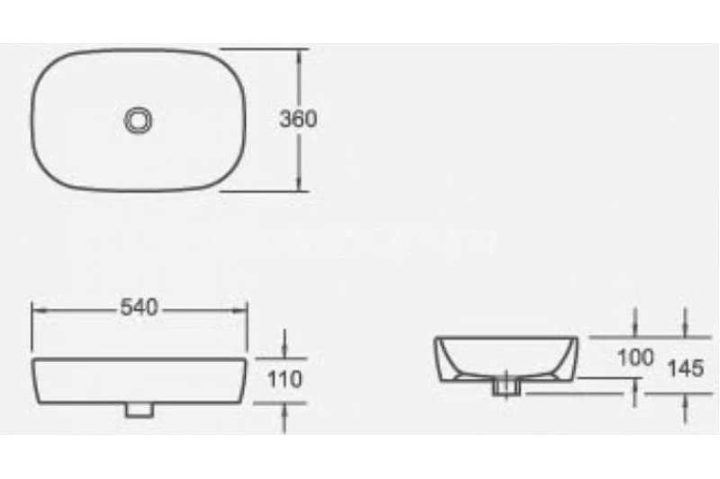 Раковина-чаша Alcora Eclipse 54 LW1814 43072 Белая