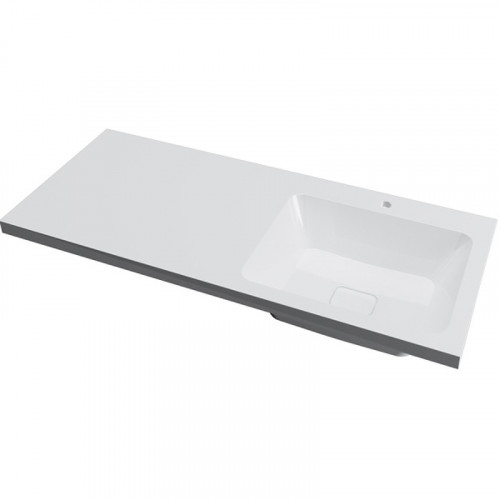 Раковина Orange Камилла 120 OP-120RAR с местом под стиральную машину Белая искусственный камень (литьевой мрамор) полувстраиваемая, с местом под стиральную машину