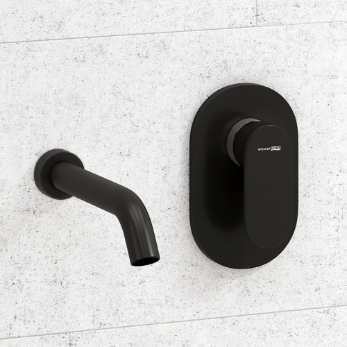 Смеситель для раковины WasserKRAFT A74543 Черный матовый латунь встраиваемый