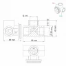 Смеситель для раковины WasserKRAFT A74543 Черный матовый латунь встраиваемый