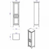 Шкаф пенал TW Veronica Nuovo 50 R VER3050D-B Bianco