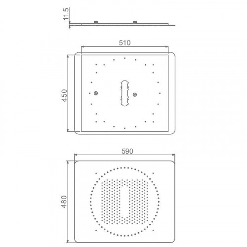 Верхний душ Raglo R452.03.09 цвет Графит матовый