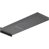 Верхний душ Aquatek 2 jet AQ2085MB Черный матовый нержавеющая сталь на стену