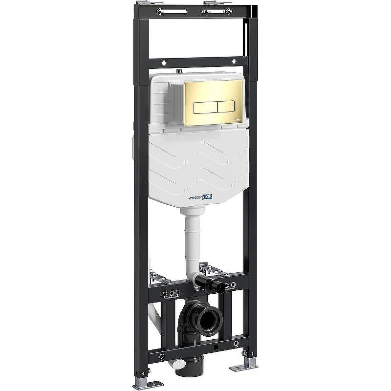 Инсталляция WasserKRAFT Alme 15TLT.010.ME.PG03 для унитаза с клавишей смыва Золото