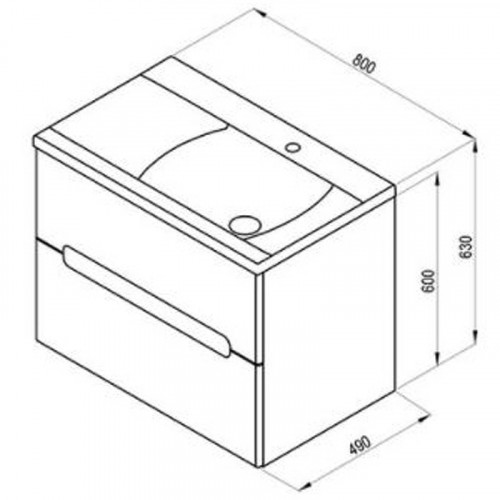 Тумба под раковину Ravak SD Classic II 80 L X000000913 подвесная Капучино Белая МДФ / ЛДСП