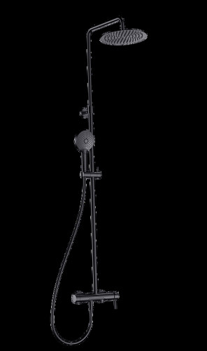 Душевая система AQUAme AQM8011MB цвет Черный матовый