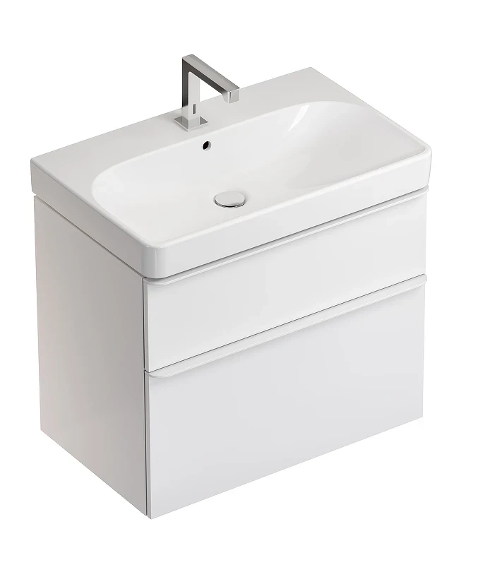 Тумба под раковину Geberit Smyle Square 75 500.353.00.1 Белый глянцевый МДФ / ЛДСП