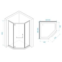 Душевой уголок RGW Hotel HO-084 90х90 350608499-21 профиль Хром стекло матовое-сатинат