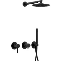 Душевая система Remer X-Style X96S02ONO Черная матовая латунь встраиваемый