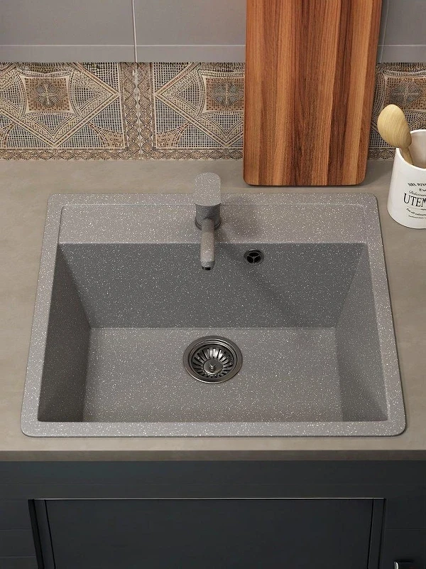 Кухонная мойка Uperwood ECON UPD-104-003 56 4010202102 цвет Светло-серый