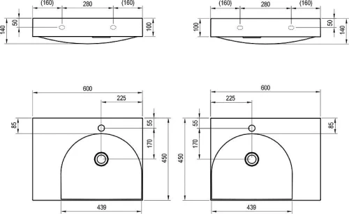 Мебельная раковина Ravak Lite 60 R XJXP1260000 цвет Белый