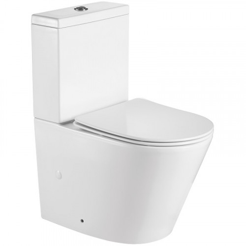 Унитаз компакт Royce Ozzy RCT-130407WH с бачком и сиденьем Микролифт фаянс напольный