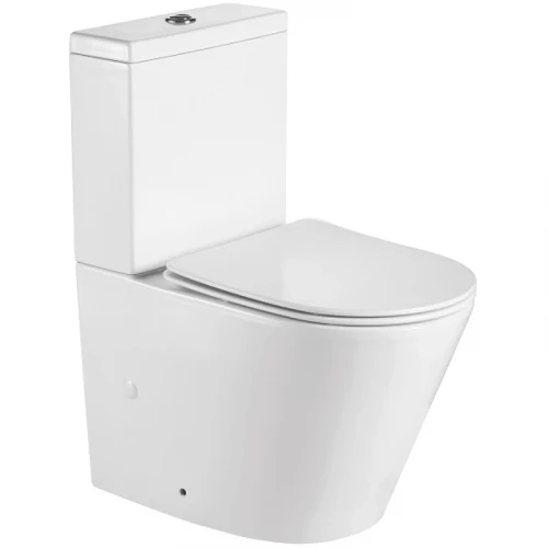 Унитаз компакт Royce Ozzy RCT-130407WH с бачком и сиденьем Микролифт фаянс напольный