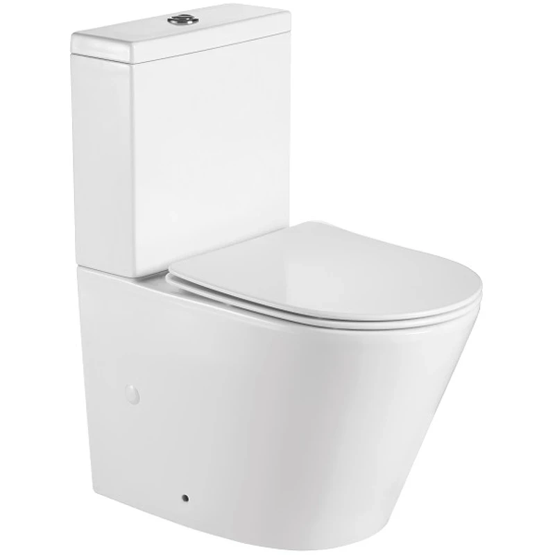 Унитаз компакт Royce Ozzy RCT-130407WH с бачком и сиденьем Микролифт фаянс напольный