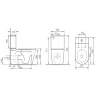 Унитаз компакт Royce Ozzy RCT-130407WH с бачком и сиденьем Микролифт фаянс напольный