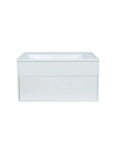 Тумба с раковиной Uperwood Lotus Premium 80 39340207460 подвесная цвет Белый матовый