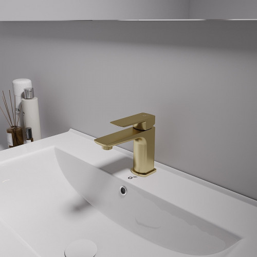 Смеситель для раковины Oliveeka D OL-139003-BG цвет Золото матовое