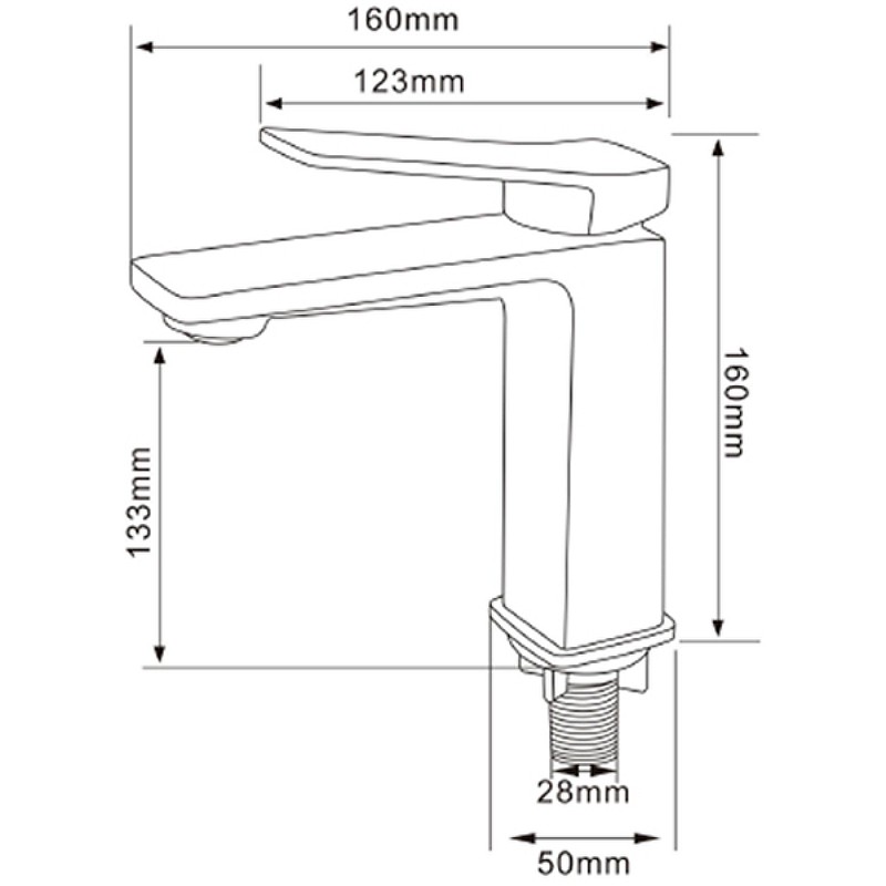 Смеситель для раковины Comforty FC071A-CKBT 00-00006495 Белый