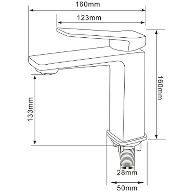 Смеситель для раковины Comforty FC071A-CKBT 00-00006495 Белый