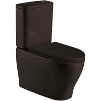 Унитаз компакт WeltWasser Angerbach 001 MT-BL 10000006016 Черный матовый с бачком и сиденьем Микролифт фаянс напольный