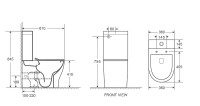 Унитаз компакт WeltWasser Angerbach 001 MT-BL 10000006016 Черный матовый с бачком и сиденьем Микролифт фаянс напольный